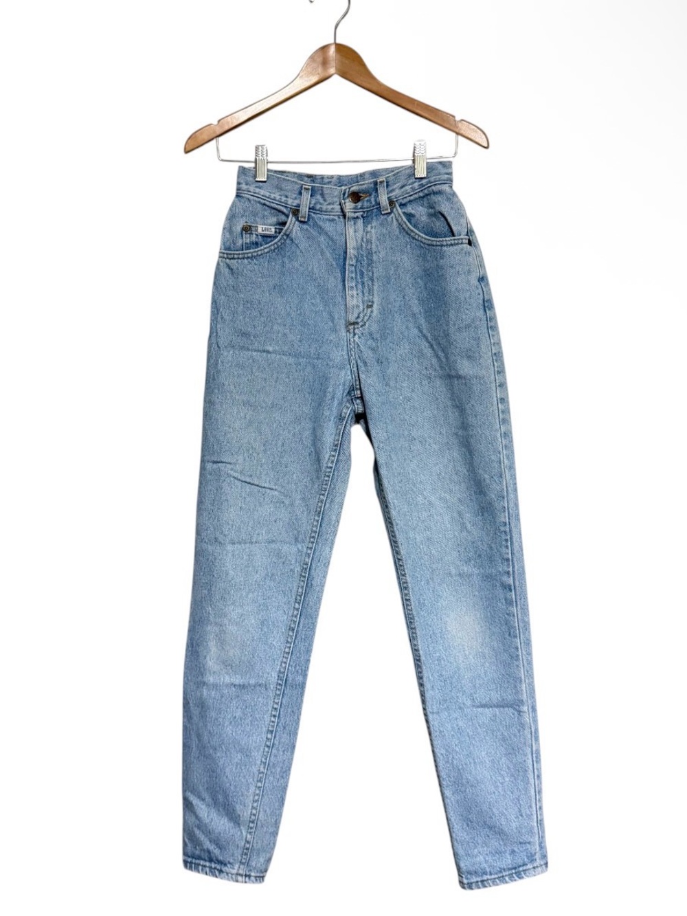 Vintage 80s 90s Lee High Waist Mom Jeans Light Wash Tapered Leg Women’s Tapered